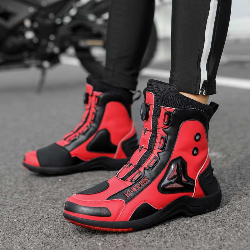 Cycling Commute Shoes - Winter-Fellstiefel im Pro-Stil, wasserdichte Pendlerstiefel, Offroad-Rallye-Motorradschuhe