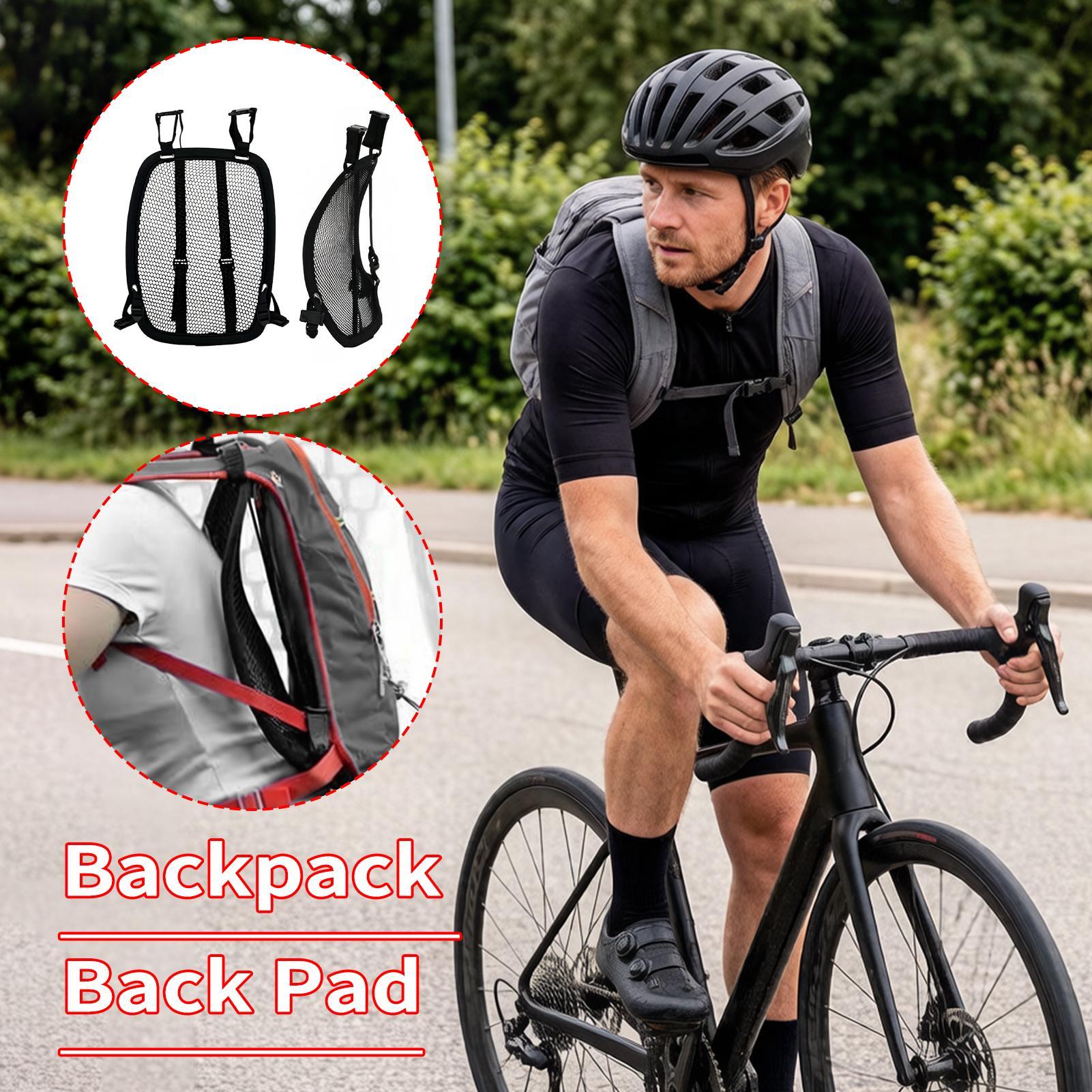 Cycling Commute Backpack - Rucksack-Belüftungskissen, verstellbarer Luftstrom-Abstandshalter, Netz-Kühlrückwand, universell für