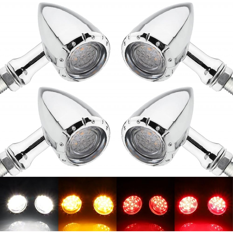 Bike Light Front Rear - Motorrad Bullet LED Vorne Hinten Blinker