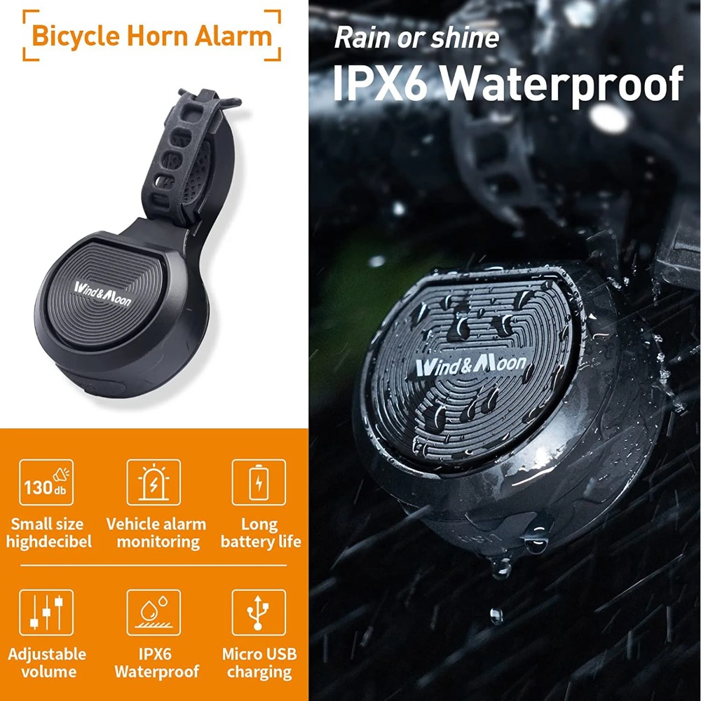 Bell Handlebar Ring - Elektrische Fahrradklingel mit Alarm für E-Scooter/Rennrad/MTB,
