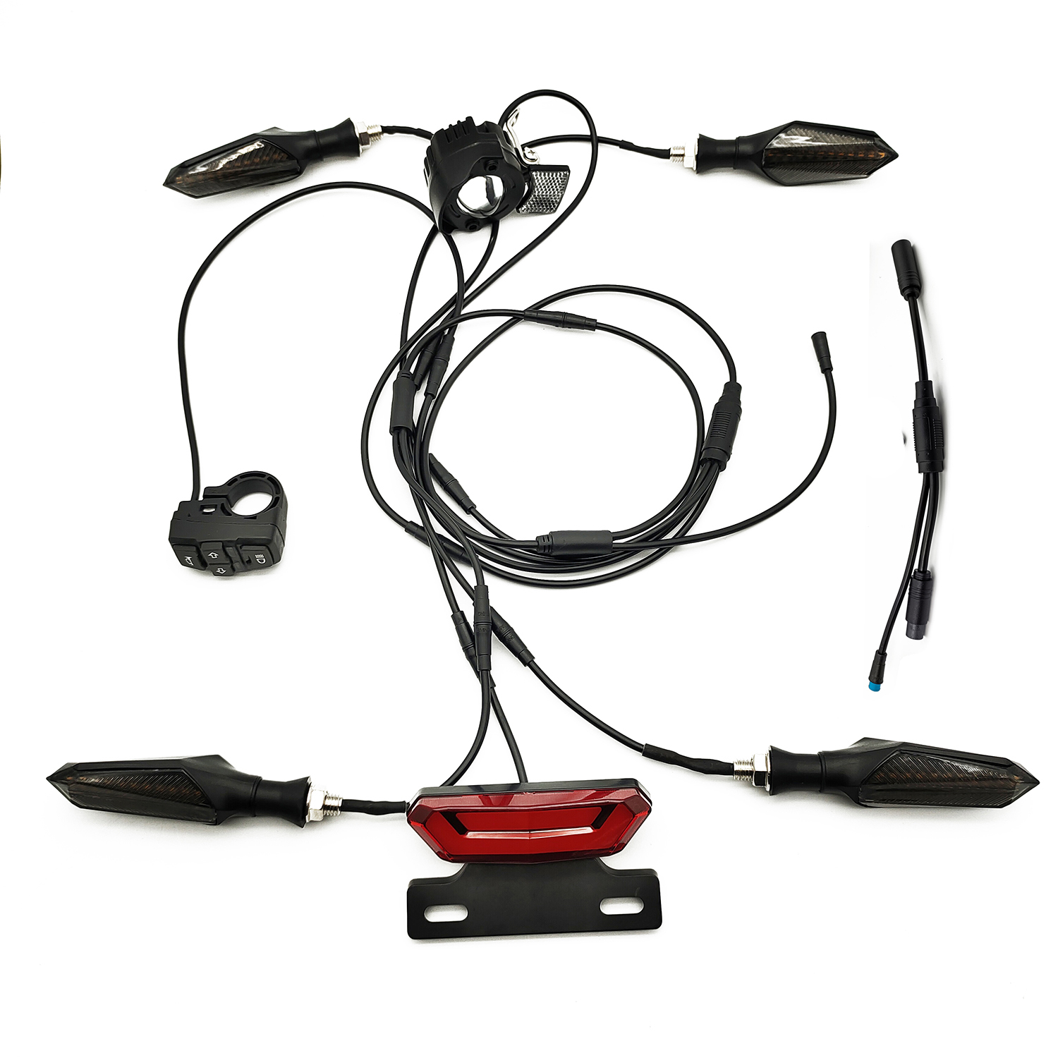 Bike Light Front Rear - Elektrische Fahrrad Wasserdichte Kabel Licht Set