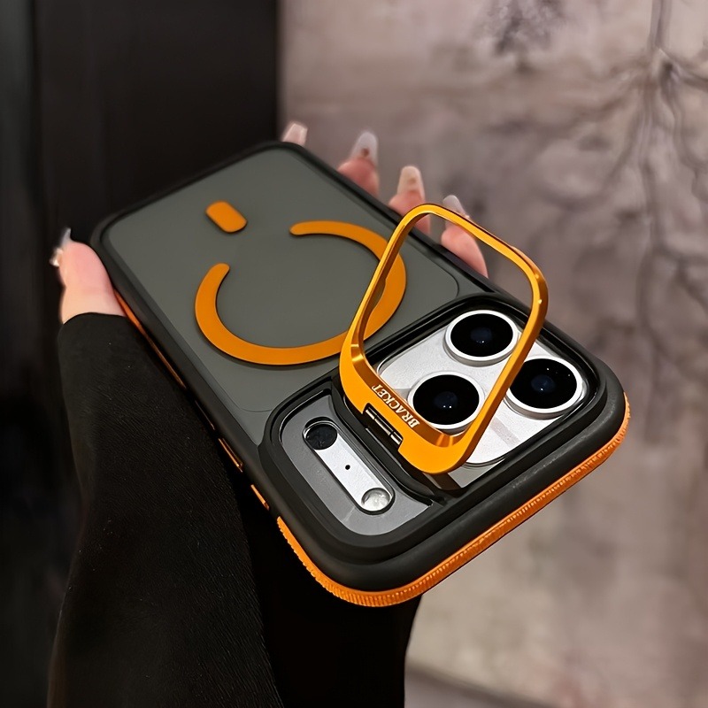 Kickstand Adjustable - Luxuriöse matte, transparente magnetische Handyhülle mit