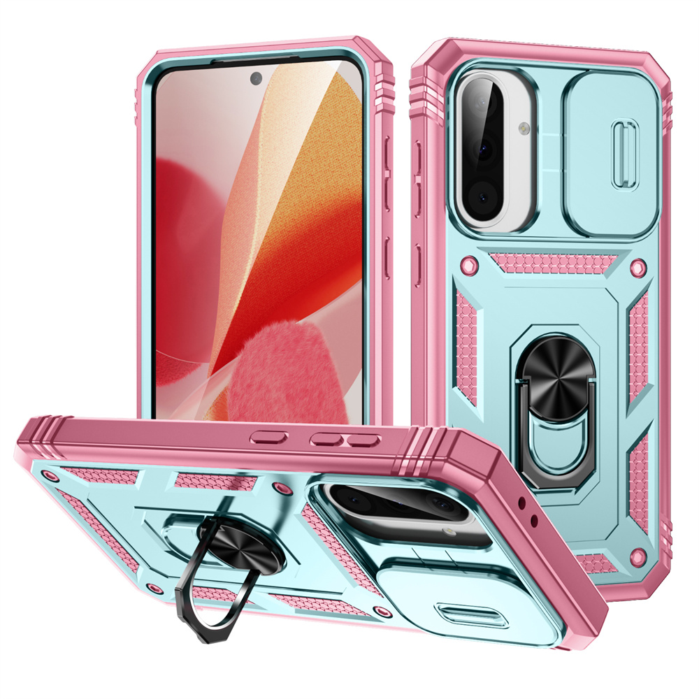 Kickstand Adjustable - 360-Ring-Halter, Ständer, Schieberamera-Schutz, Handyhülle für Samsung