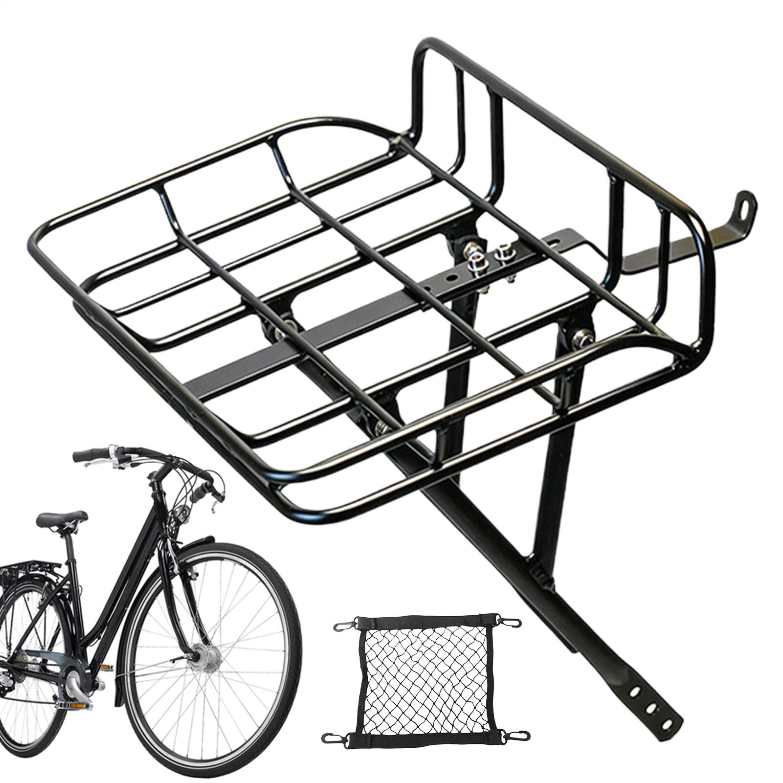 Cycling Commute - Schnell abnehmbarer Fahrradkorb vorne, großer Metall-Transportkorb