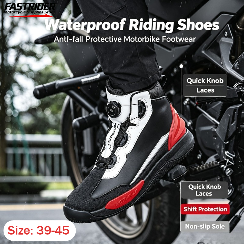 Cycling Commute Shoes - Herren-Radschuhe, wasserdichte Rennstiefel aus Leder, für