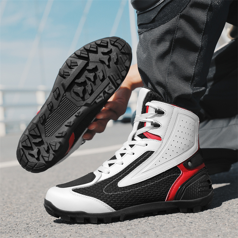Cycling Commute Shoes - Fahrradschuhe Motorrad Wasserdichte Pendlerstiefel Offroad-Rallye Motorradschuhe