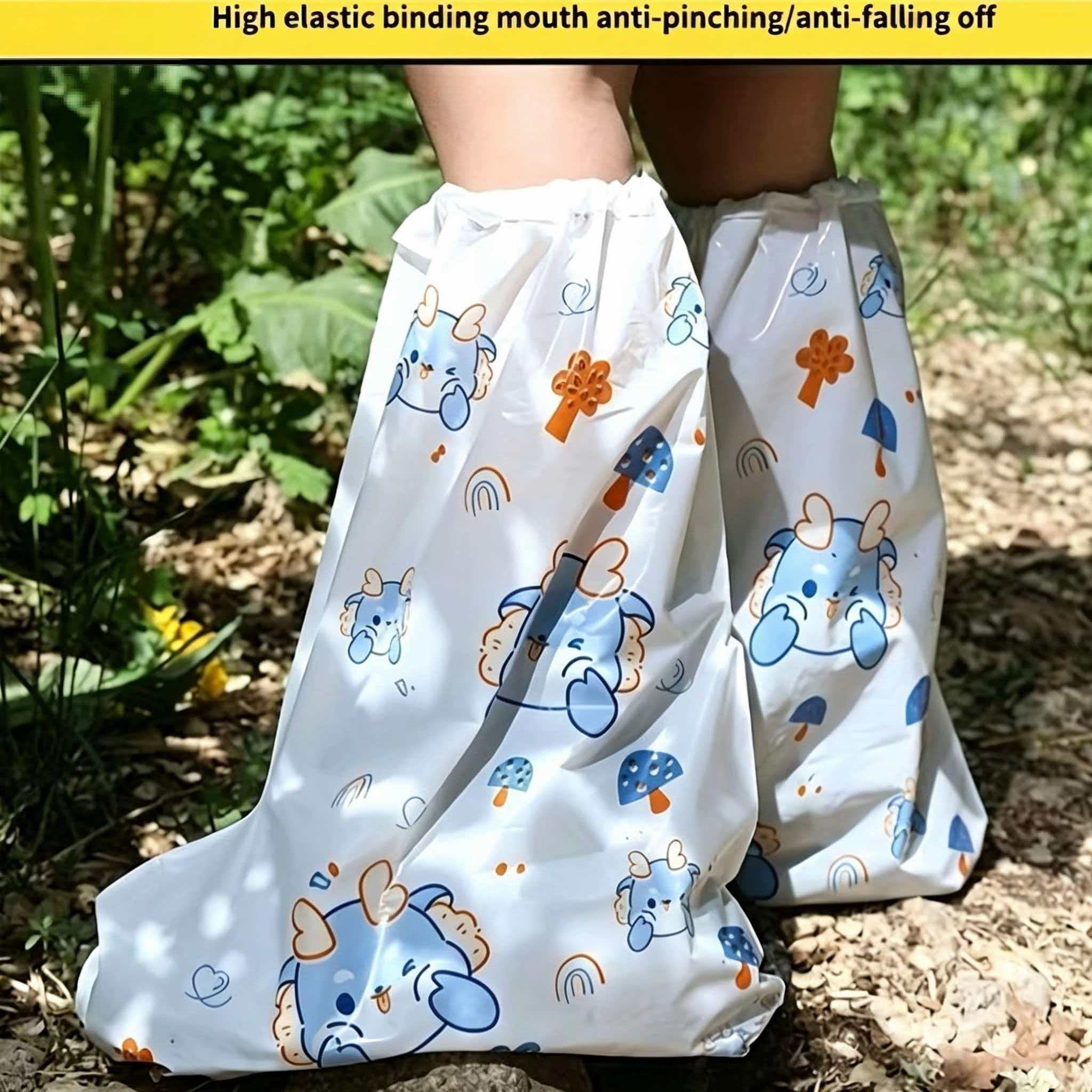 Cycling Commute Shoes - 10 Stück kleine Schuhüberzüge mit Dinosaurier-Cartoon-Aufdruck,