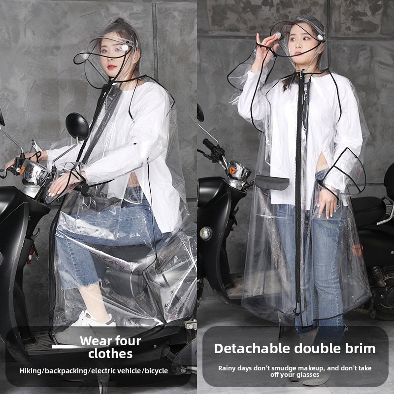 Transparenter EVA-Regenponcho  – Cycling Commute Rain Bewertung und Preis