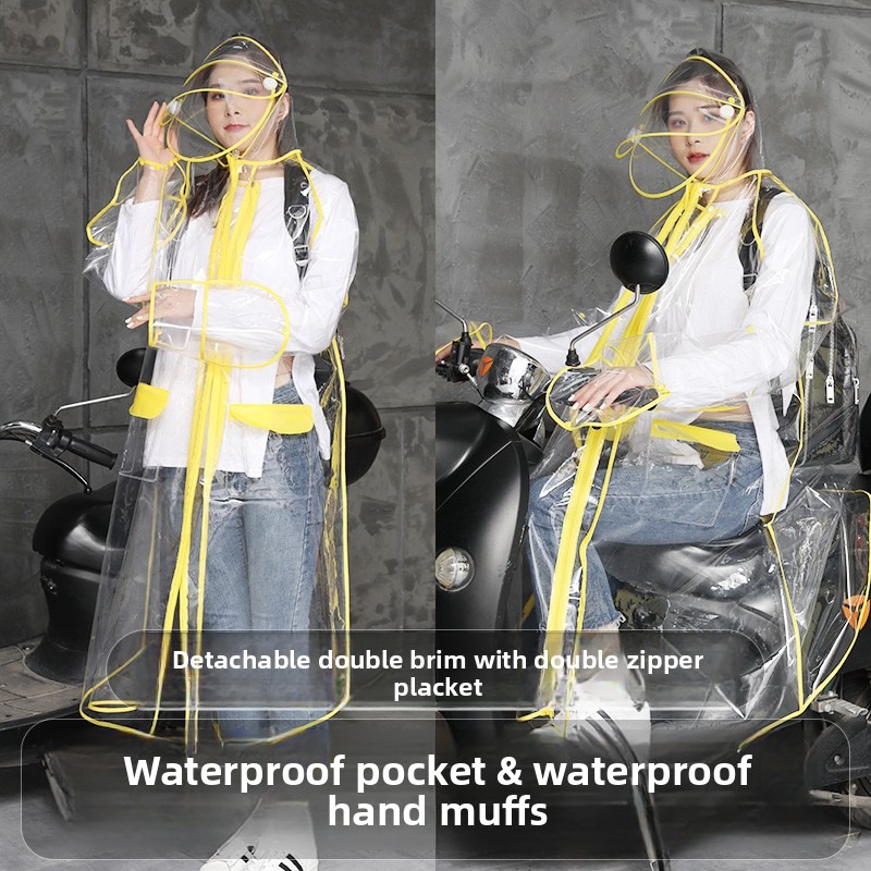 Transparenter EVA-Regenponcho  – Cycling Commute Rain Bewertung und Preis