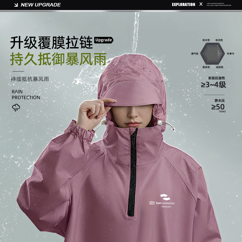 Unisex Langarm-Regenmantel mit – Cycling Commute Rain Bewertung und Preis
