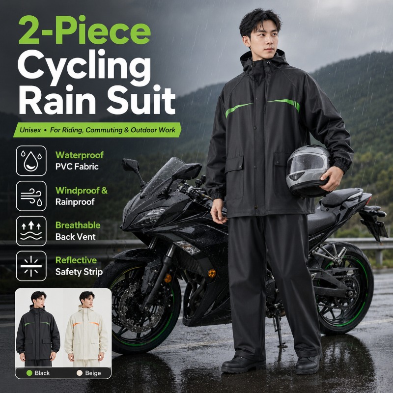 Unisex 2-teiliger wasserdichte – Cycling Commute Rain Bewertung und Preis
